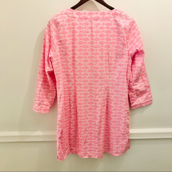 Vineyard Vines Pink Fish Tunic Dress Top medium - Picture 2 of 10